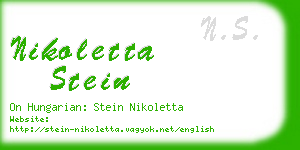 nikoletta stein business card